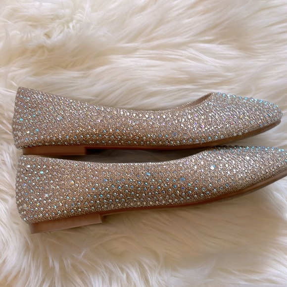 Feel Like a Princess - Gold Rhinestone Ballet Flats - Picture 5 of 9